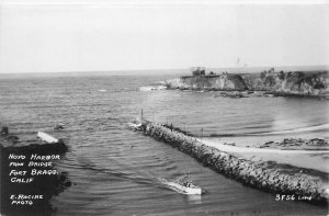 Postcard RPPC 1930s California Mendocino Fort Bragg Noyo Harbor CA24-3246