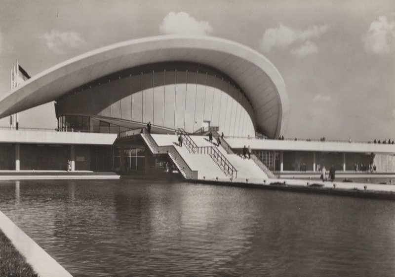 Berlin Congress Hall River View German Real Photo Postcard