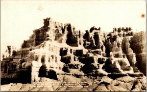 Vtg 1920s Castle Canyon Land of the Ancients South Dakota SD RPPC Postcard