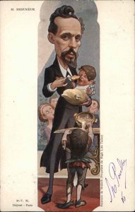 French Politics  Satire Caricature Comic Art Gustave Mesureur c1900 Postcard