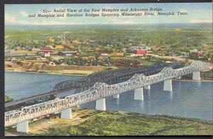 TN  MEMPHIS New Memphis and Arkansas Bridge Memphis and Harahan Bridges - LINEN