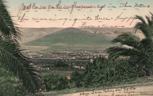 Vintage Postcard Bird's Eye View From High School San Bernardino California CA