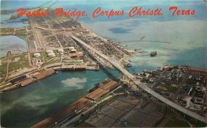 Aerial View Colorpicture Corpus Christi Texas Harbor Bridge Postcard Cole 3607