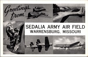 PC Multiple Views Greetings from Sedalia Army Air Field Warrensburg Missouri