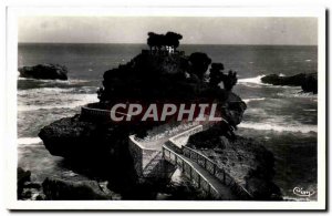 Old Postcard Biarritz Rock of Basta