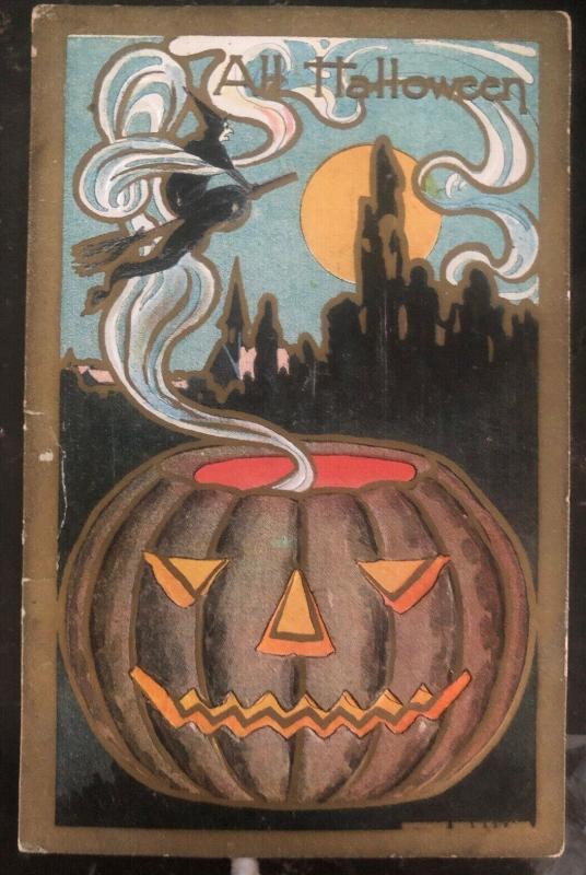 1909 Queenstown MD Usa Picture Postcard PPC Cover All Halloween