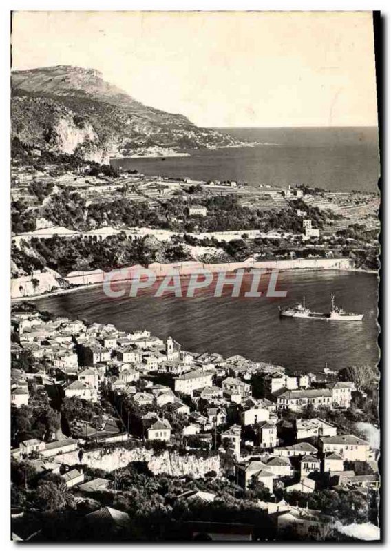 Old Postcard Villefranche Sur Mer Vue Generale Au Fond Le Cap D & # 39Ail and...