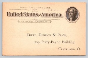 1894  Dietz, Denison & Prior  Cleveland  Ohio    Postcard