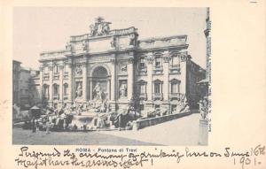 Rome Italy Fontana di Trevi Antique Postcard J40724