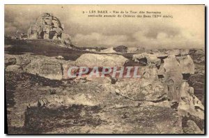 Old Postcard View of Les Baux called Saracen Tower sentinel Advanced Chateau ...