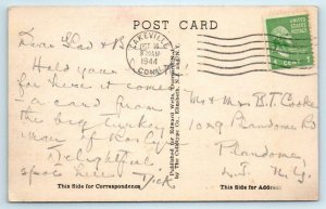 LAKEVILLE, Connecticut CT~Roadside FARNAM TAVERN 1944 Litchfield County Postcard