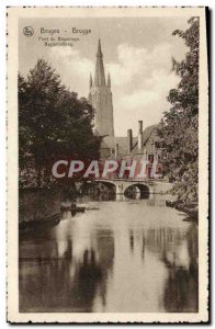 Postcard Bruges Brugge Old Bridge Beguinage