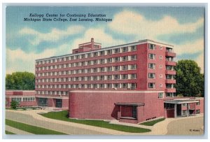 Lansing Michigan Postcard Kellogg Center Continuing Education State College 1940