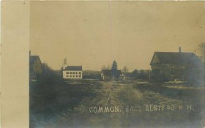 Alstead New Hampshire 1908 RPPC Photo Postcard Common East 12950