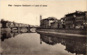 CPA PISA Lungarno Gambacorti e il ponte di mezzo. ITALY (468171)