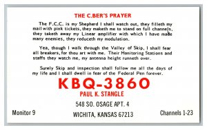 Tarjeta QSL Radio Desde Wichita Kansas KBQ-3860 