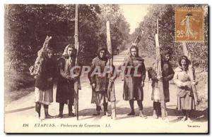 Postcard Old Stables fisherwomen Folklore Costume Shrimp