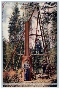 c1910's Drilling For Iron Ore On The Range Workers Northern MN Antique Postcard