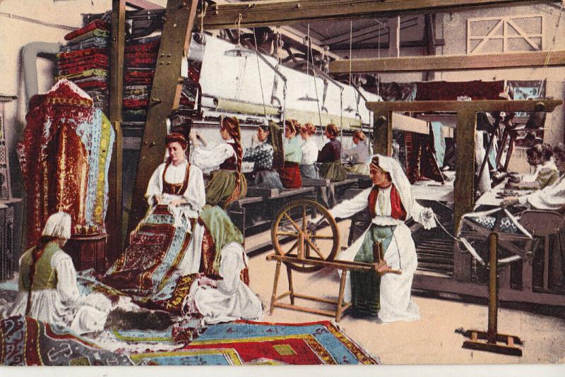 Bosnia Herzegovina types carpets weaving manufactory industry 1915 folk costumes