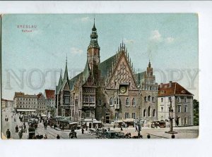 415811 POLAND BRESLAU Wroclaw Town hall Vintage postcard