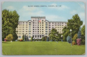 Augusta Georgia~Oliver General Hospital Front View~Vintage Postcard