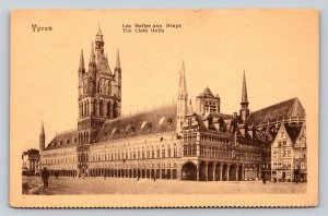 The Cloth Halls of Ypres Belgium VINTAGE Postcard 0509