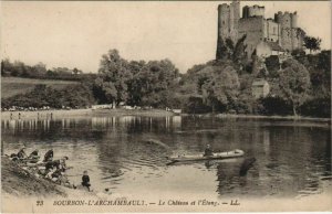 CPA Bourbon-l’ Archambault le chateau et l' etang (1156115) 