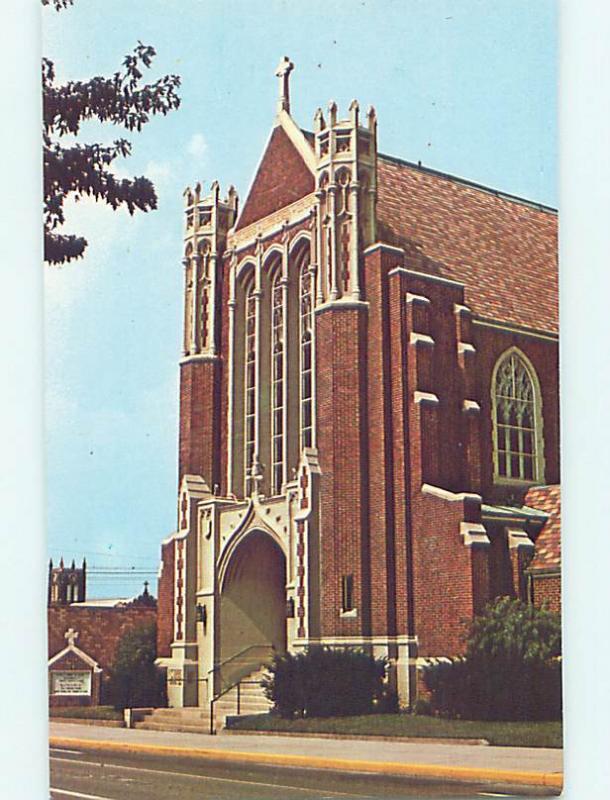 Unused Pre-1980 CHURCH SCENE Zanesville Ohio OH hs7208