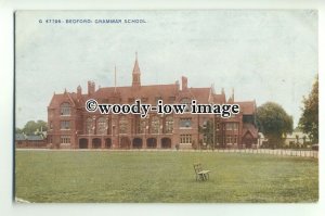 tp9282 - Beds - Early View of Bedford Grammar School and Grounds - Postcard