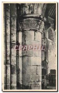 Postcard Old Carved Pillar Iona Cathedral Ireland