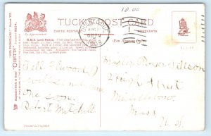 Battleship HMS Lord Nelson Royal Navy Postcard