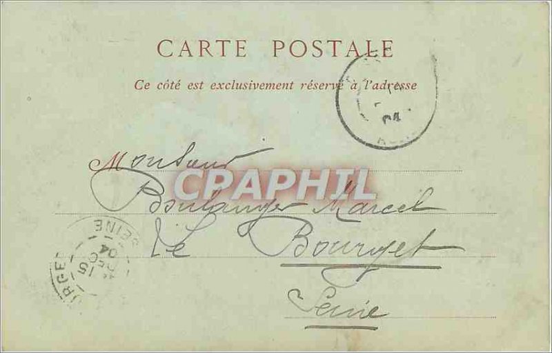 Postcard Old Vichy The Green Mountain view from the Old Tower (map 1900)