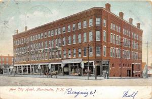 Manchester New Hampshire 1906 Postcard New City Hotel