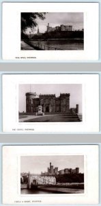 3 RPPCs INVERNESS, SCOTLAND ~ Ness Walk, Bridge, Castle~Sunk Gem Series c1910s