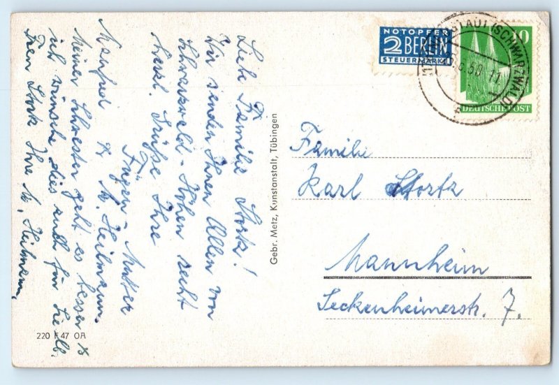Eisenach Thuringia Germany Postcard Bad Schwarzwald Black Forest 1950