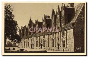 Old Postcard Josselin interior Facade du Chateau overlooking the Court & # 39...