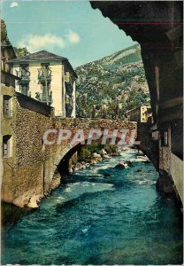 Postcard Modern Valls of Andorra Escaldes Engordany Bridge sobre el Valira