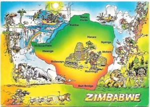 Greetings From Zimbabwe, Africa.  SafariCard.  Fun card
