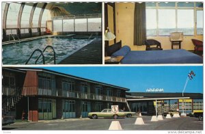 3-Views, Hotel Motel La Caravelle, La Salle, BAIE COMEAU, Quebec, Canada, 40-60s