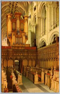 Norwich England 1950s Postcard Choir Looking West Norwich Cathedral