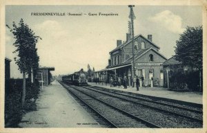 france, FRESSENNEVILLE, Gare Feuquieres, Station (1910s) Postcard