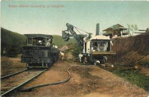 COLOMBIA-GORGONA-STEAM SHOVEL EXCAVATING-EARLY-R7779