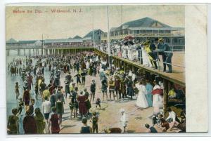 Beach Scene Wildwood New Jersey 1908 postcard