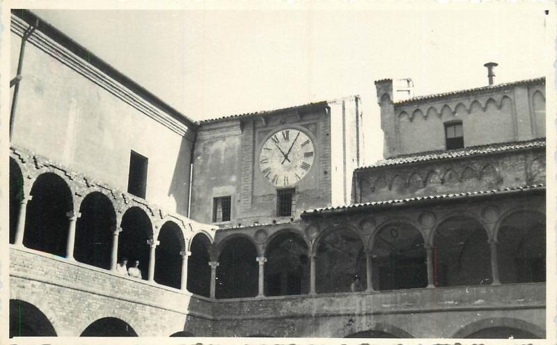 Italy vintage animated real photo postcard place clock to identify Belluno ?