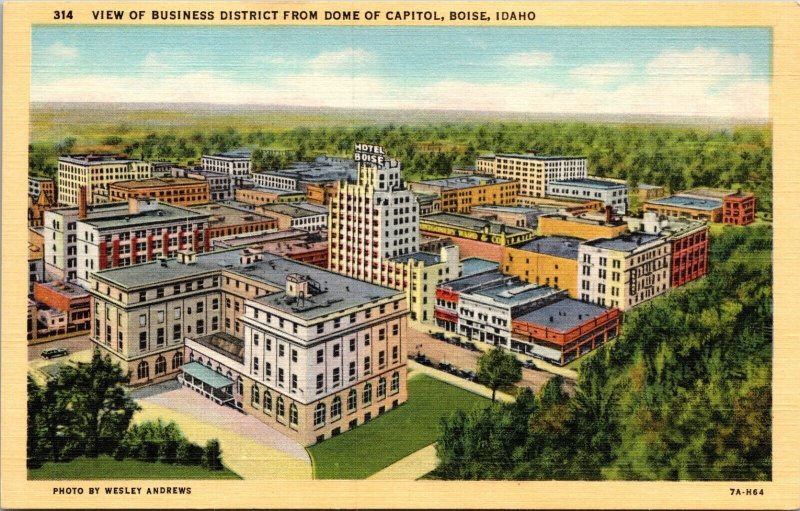 Lot of 2 Boise Idaho Postcards Large Letter Greetings, Business District
