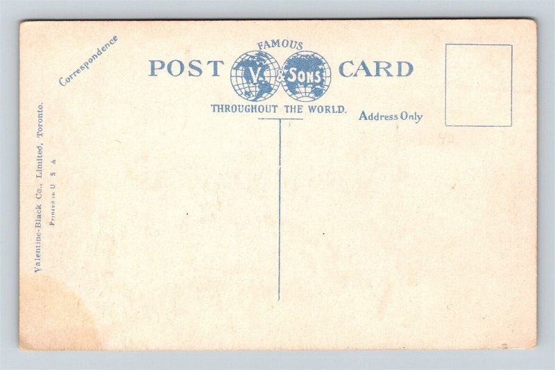 1920's Paddlewheel Steamer Toronto Valentine-Black Postcard