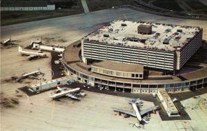 Toronto International Airport 1960s Postcard with Air Canada Airplanes