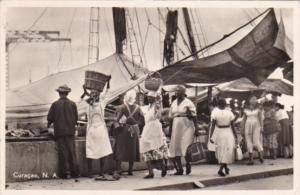 Curacao Willemstad Floating Vegetable and Fruit Market 1959 Real Photo