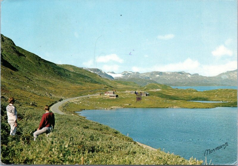 postcard Norway - Tyin-Ardal Road - View across lake Tyinvatnet