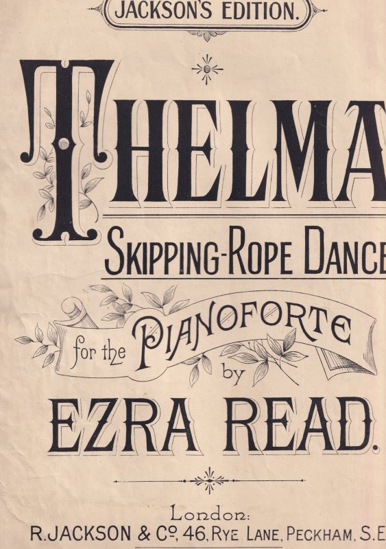 Thelma Skipping Rope Dance Folded Irish Ballad Sheet Music